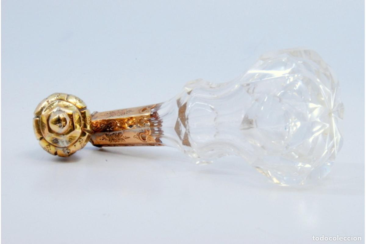 Joyeria: Frasco de perfume, fabricado en cristal y oro de 15K. - Foto 3