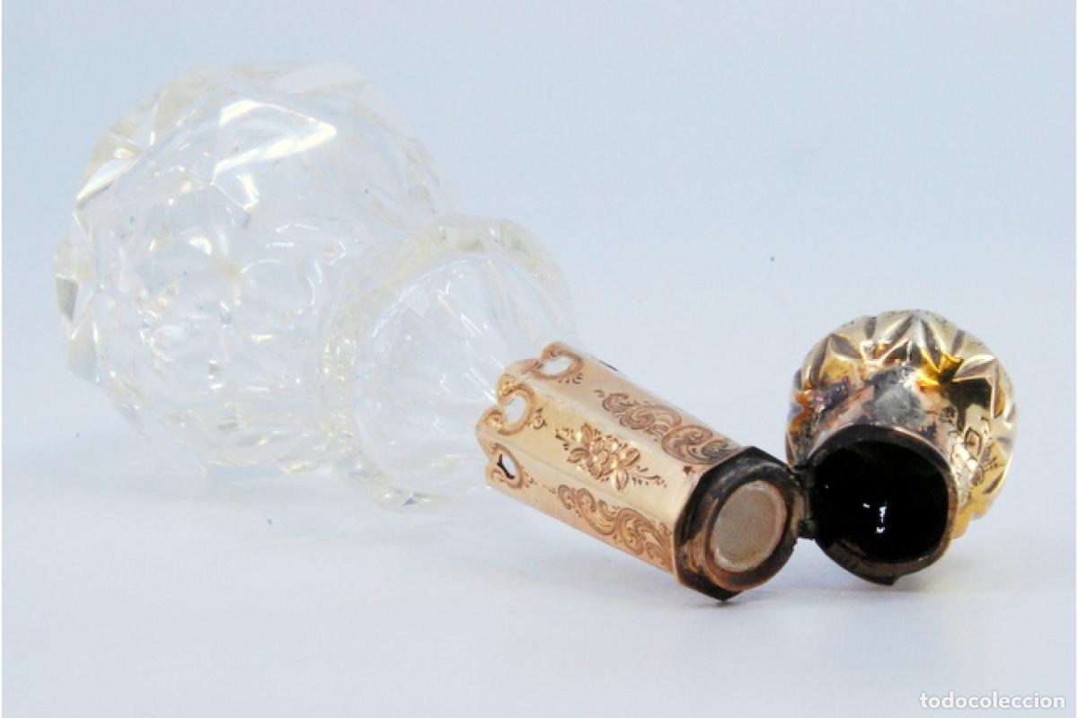 Joyeria: Frasco de perfume, fabricado en cristal y oro de 15K. - Foto 5