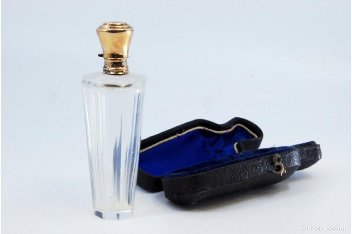 Joyeria: Frasco de perfume, fabricado en cristal y oro de 15K. - Foto 3