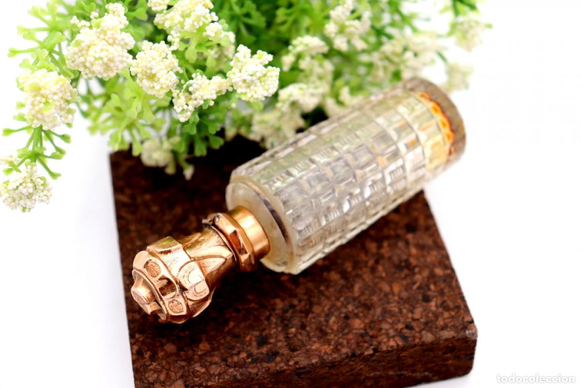 Joyeria: Frasco de perfume, fabricado en cristal y oro de 15K. - Foto 5