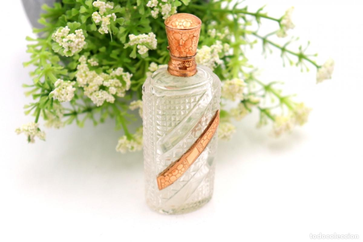 Joyeria: Frasco de perfume, fabricado en cristal y oro de 15K. - Foto 2