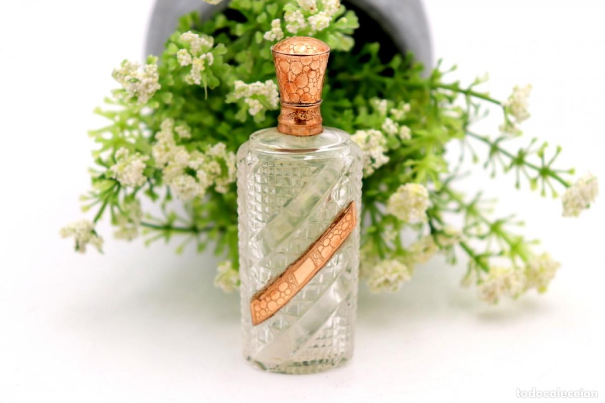 Joyeria: Frasco de perfume, fabricado en cristal y oro de 15K. - Foto 3