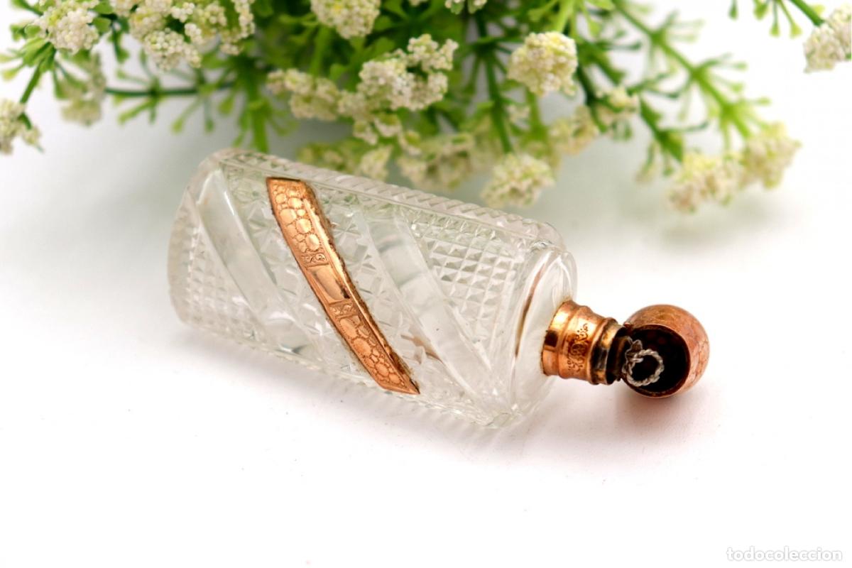 Joyeria: Frasco de perfume, fabricado en cristal y oro de 15K. - Foto 4