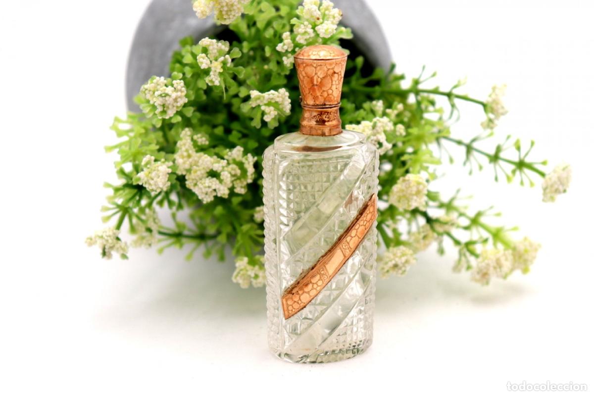 Joyeria: Frasco de perfume, fabricado en cristal y oro de 15K. - Foto 1