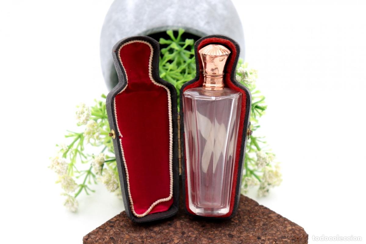 Joyeria: Frasco de perfume, fabricado en cristal y oro de 15K. - Foto 1