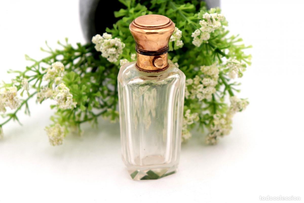 Joyeria: Frasco de perfume, fabricado en cristal y oro de 15K. - Foto 1