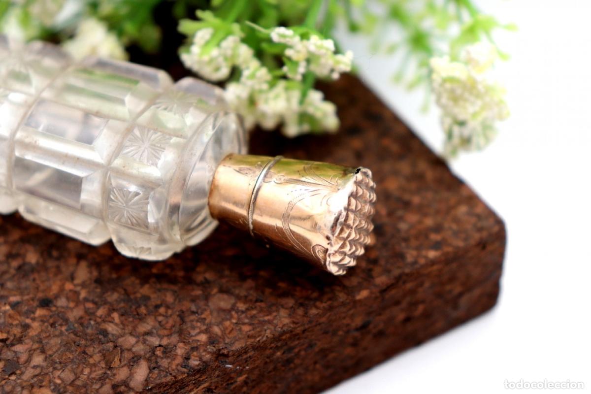 Joyeria: Frasco de perfume, fabricado en cristal y oro de 15K. - Foto 4
