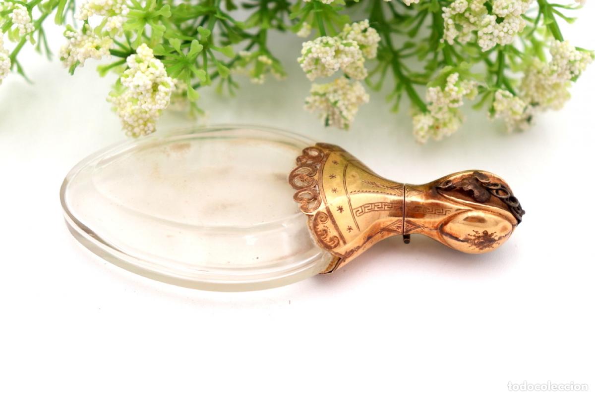 Joyeria: Frasco de perfume, fabricado en cristal y oro de 15K. - Foto 3