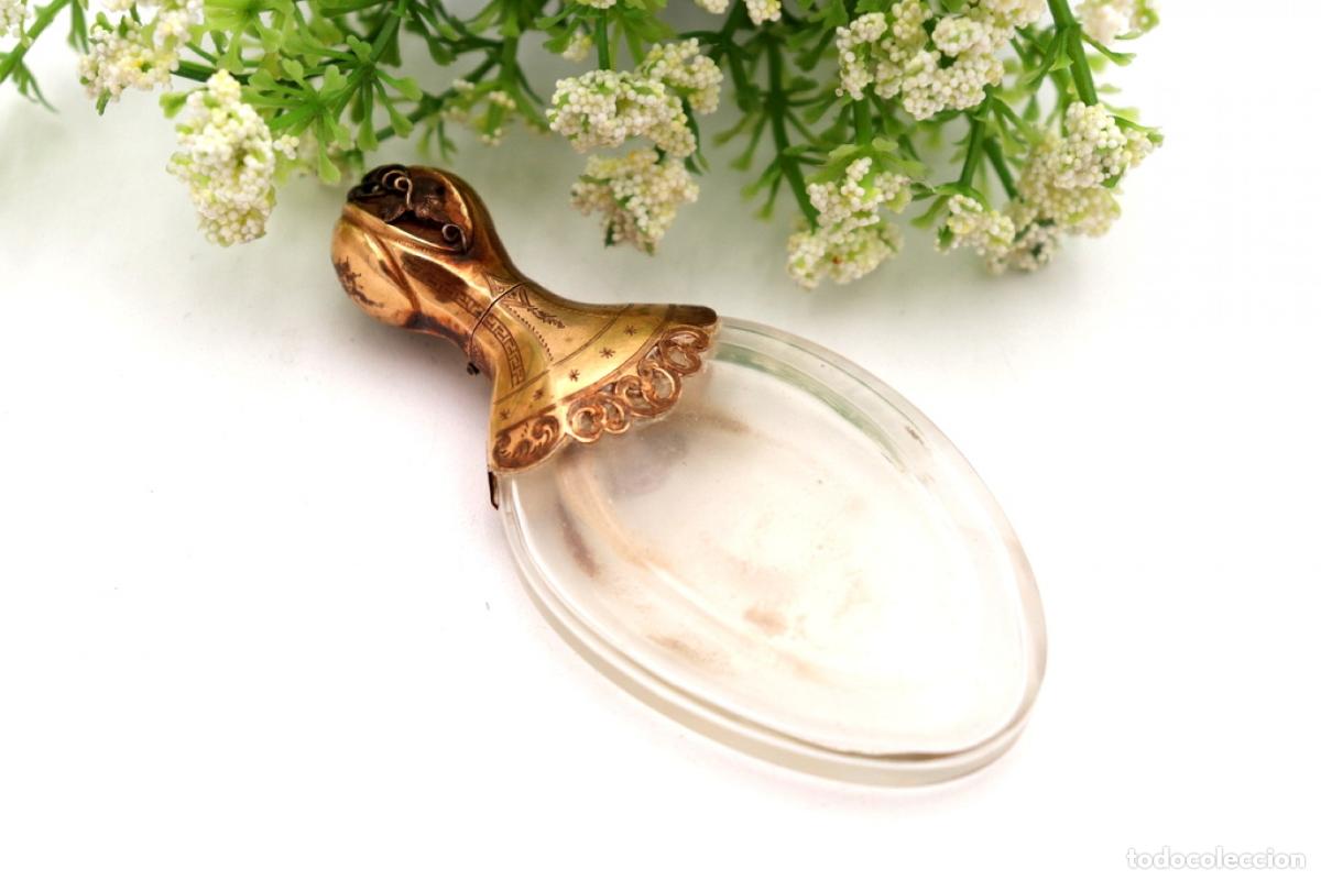 Joyeria: Frasco de perfume, fabricado en cristal y oro de 15K. - Foto 5