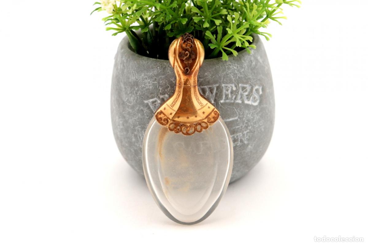 Joyeria: Frasco de perfume, fabricado en cristal y oro de 15K. - Foto 1