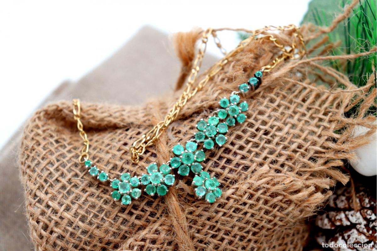 Joyeria: Gargantilla de oro de 18 quilates con esmeraldas - Foto 5