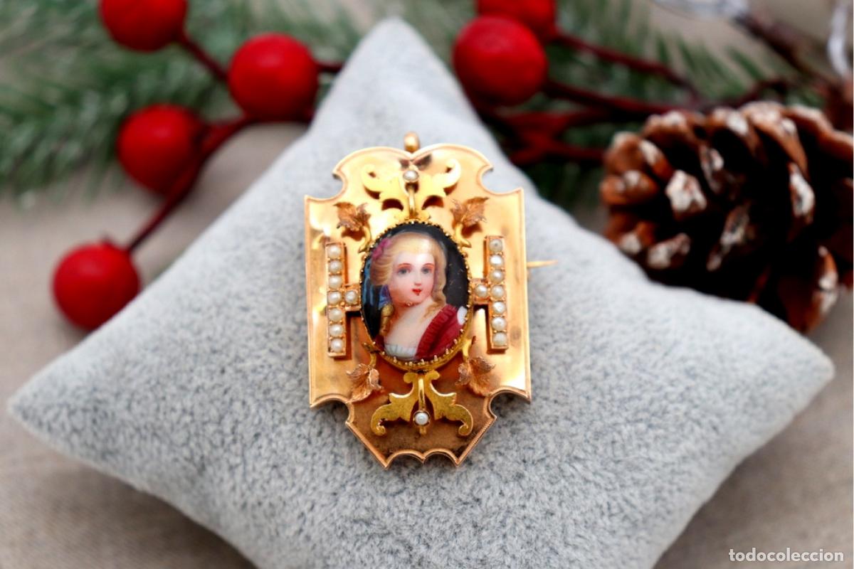 Joyeria: Broche de oro de 19,2 quilates con perlas - Foto 3