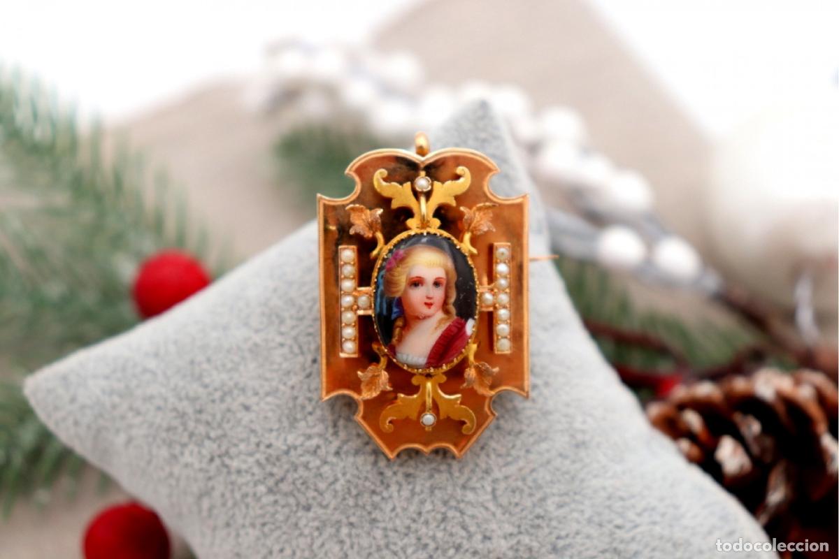 Joyeria: Broche de oro de 19,2 quilates con perlas - Foto 5