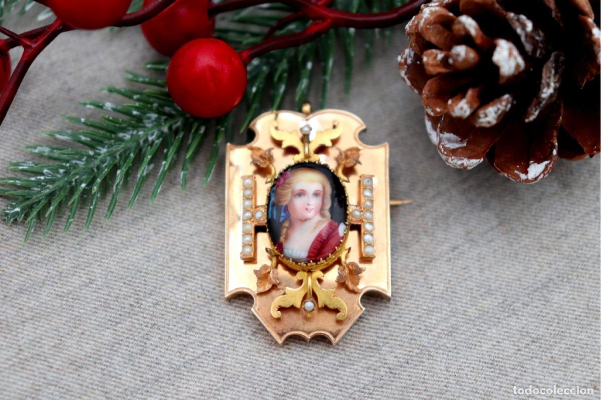 Joyeria: Broche de oro de 19,2 quilates con perlas - Foto 6