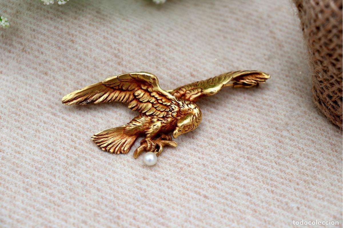 Joyeria: Broche de oro de 19,2 quilates con perla - &Aacute;guila - Foto 3