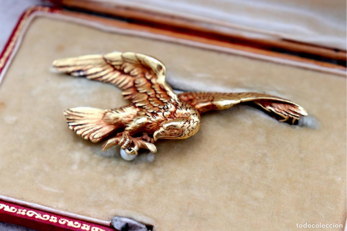 Joyeria: Broche de oro de 19,2 quilates con perla - &Aacute;guila - Foto 5