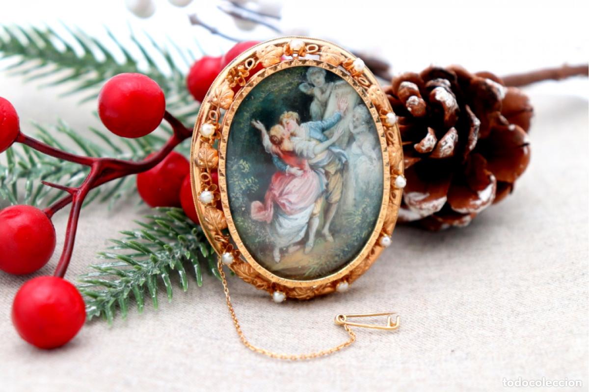 Joyeria: Broche de oro de 19,2 quilates con perlas - Foto 5