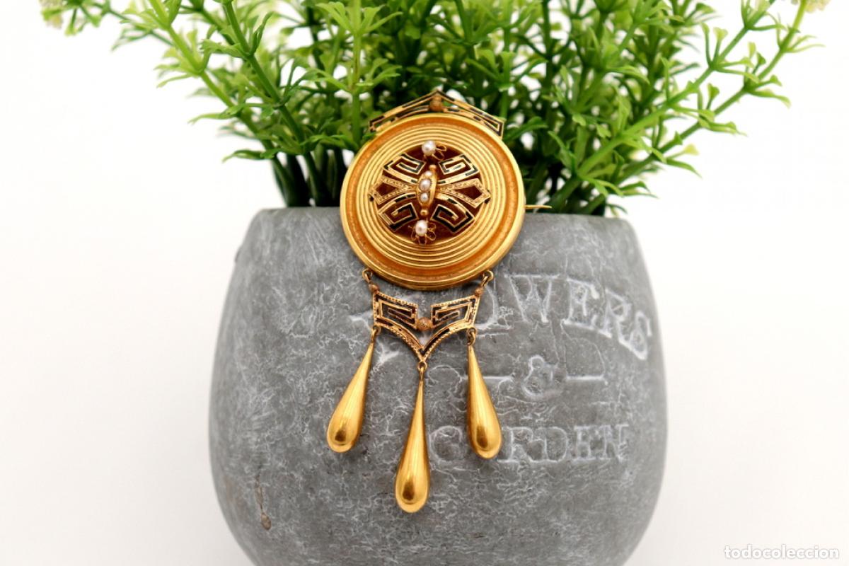 Joyeria: Broche de oro de 19,2 quilates con perlas - Foto 3