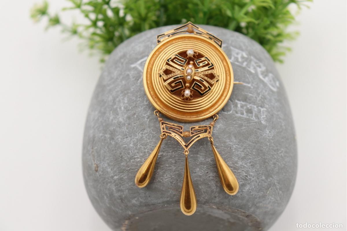 Joyeria: Broche de oro de 19,2 quilates con perlas - Foto 4