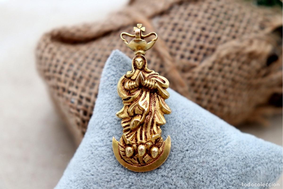 Joaillerie: Colgante de Oro 19,2K - Nuestra Se&ntilde;ora de la Inmaculada Concepci&oacute;n