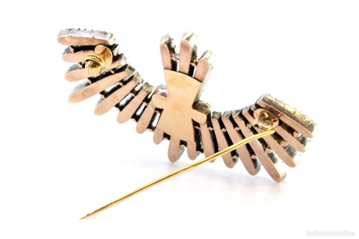 Joyeria: Broche en oro de 19,2K y plata con espinelas. - Foto 7