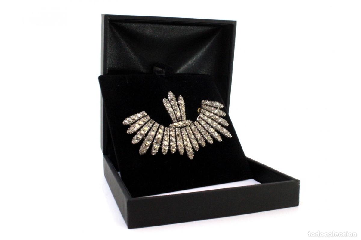 Joyeria: Broche en oro de 19,2K y plata con espinelas. - Foto 9
