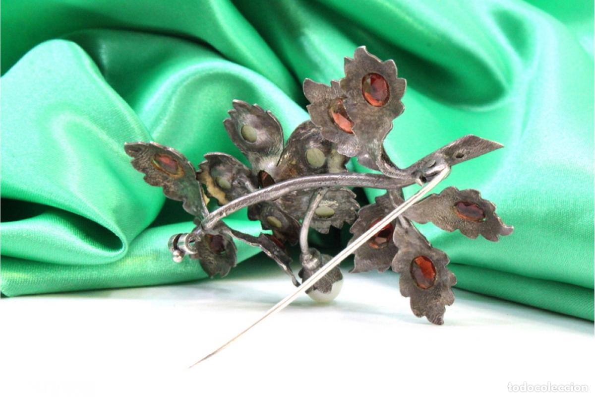 Joyeria: Broche de plata con perlas - Ramo de flores - Foto 2
