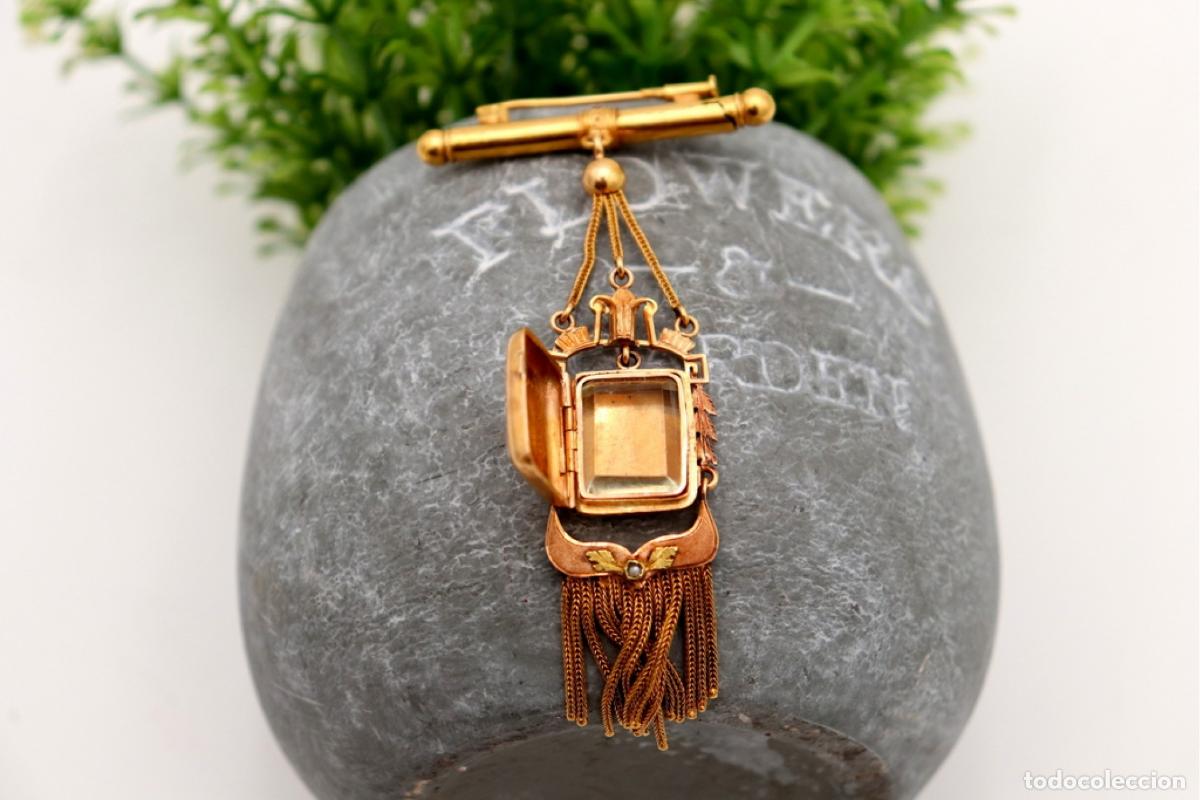 Joyeria: Broche con medall&oacute;n de oro de 18 quilates - Foto 2