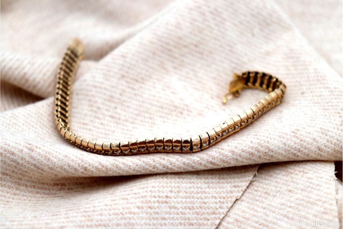 Joyeria: Pulsera de oro de 15 quilates con diamantes - Foto 2