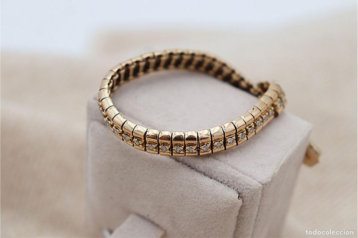 Schmuck: Pulsera de oro de 15 quilates con diamantes