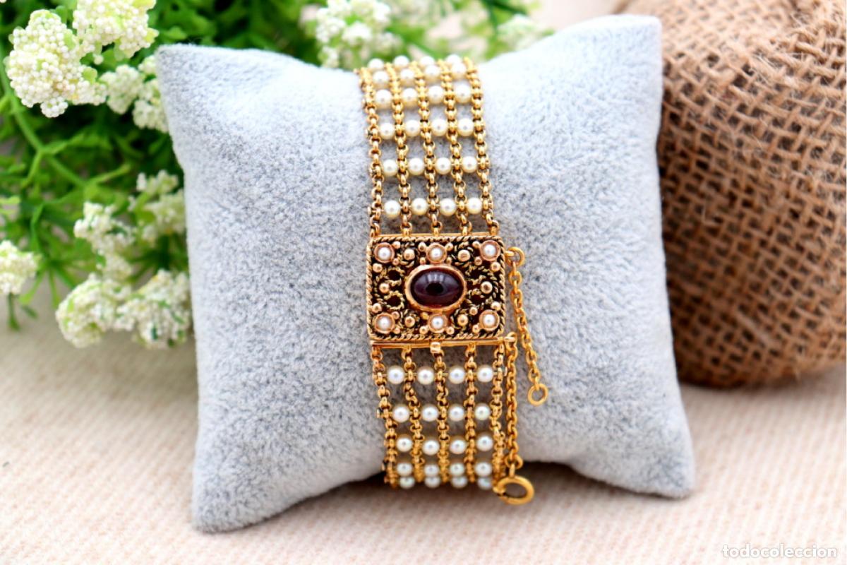 Joyeria: Pulsera de oro de 19,2 quilates con perlas - Foto 5