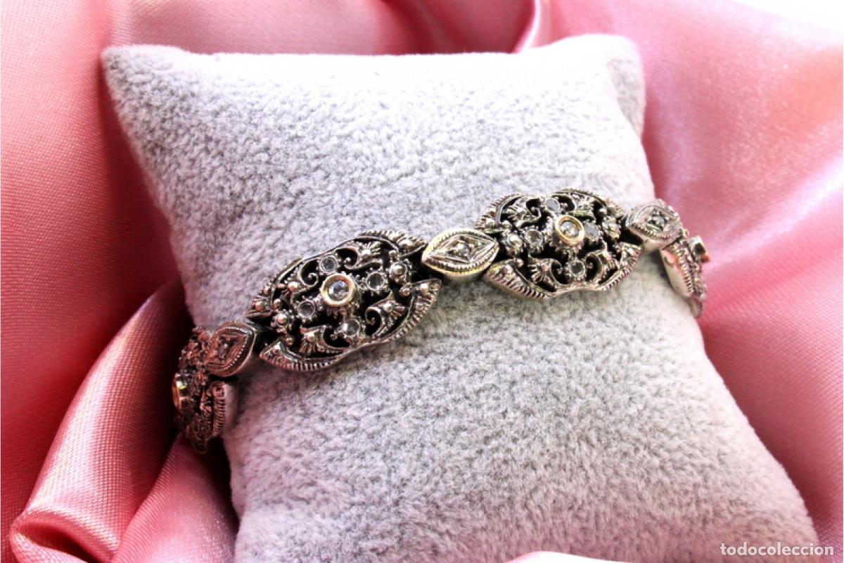 Joyeria: Pulsera en oro de 19,2K y plata con diamantes. - Foto 3