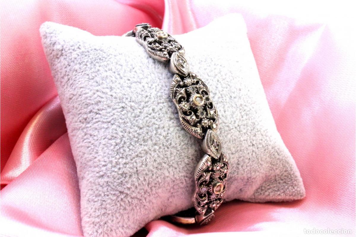 Joyeria: Pulsera en oro de 19,2K y plata con diamantes. - Foto 5