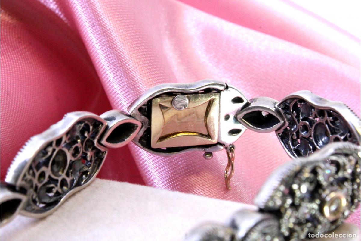 Joyeria: Pulsera en oro de 19,2K y plata con diamantes. - Foto 6