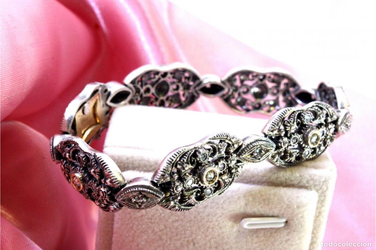 Joyeria: Pulsera en oro de 19,2K y plata con diamantes. - Foto 7