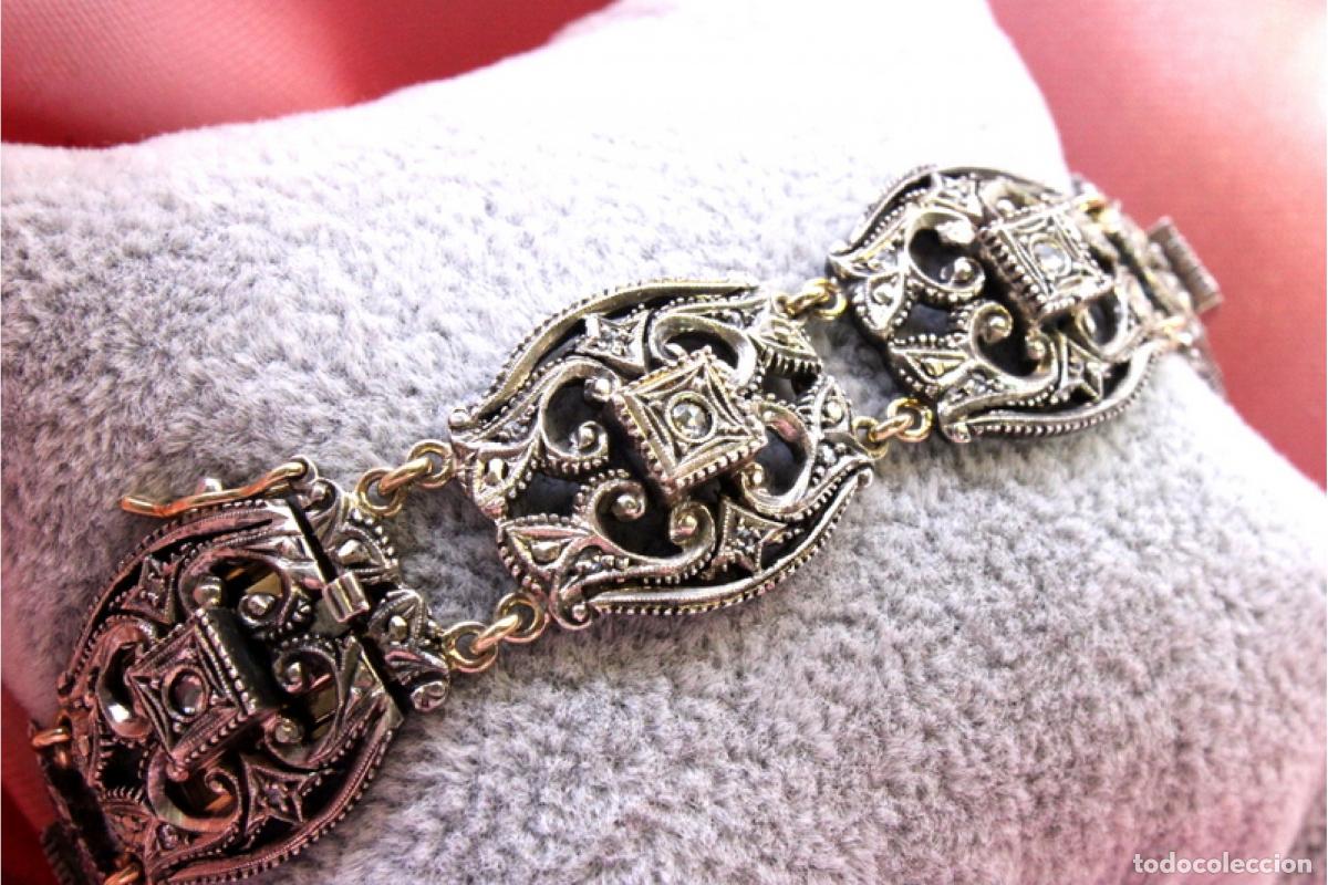 Joyeria: Pulsera en oro de 19,2K y plata con diamantes. - Foto 7