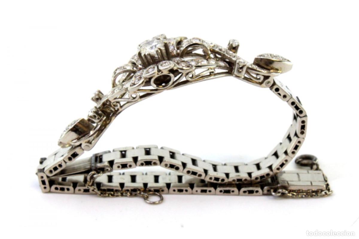 Joyeria: Pulsera de oro blanco de 19,2K con diamantes. - Foto 2