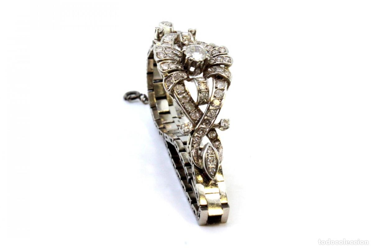 Joyeria: Pulsera de oro blanco de 19,2K con diamantes. - Foto 3