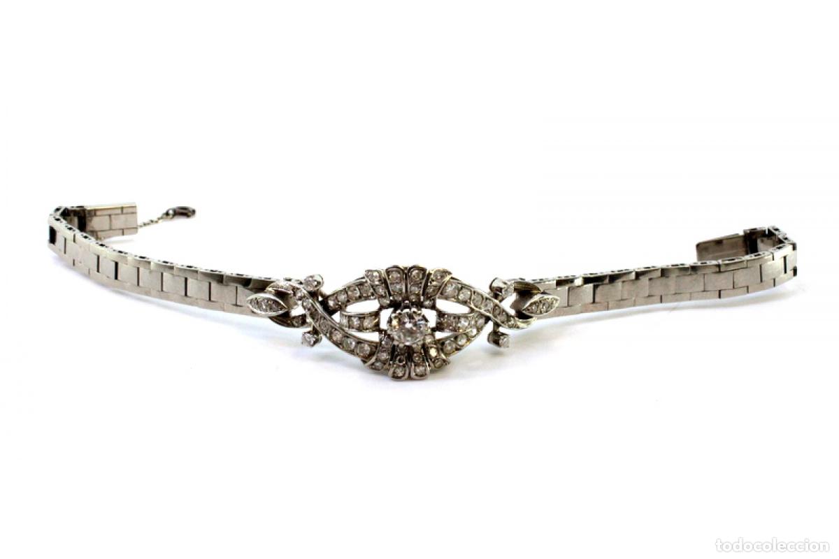 Joyeria: Pulsera de oro blanco de 19,2K con diamantes. - Foto 5