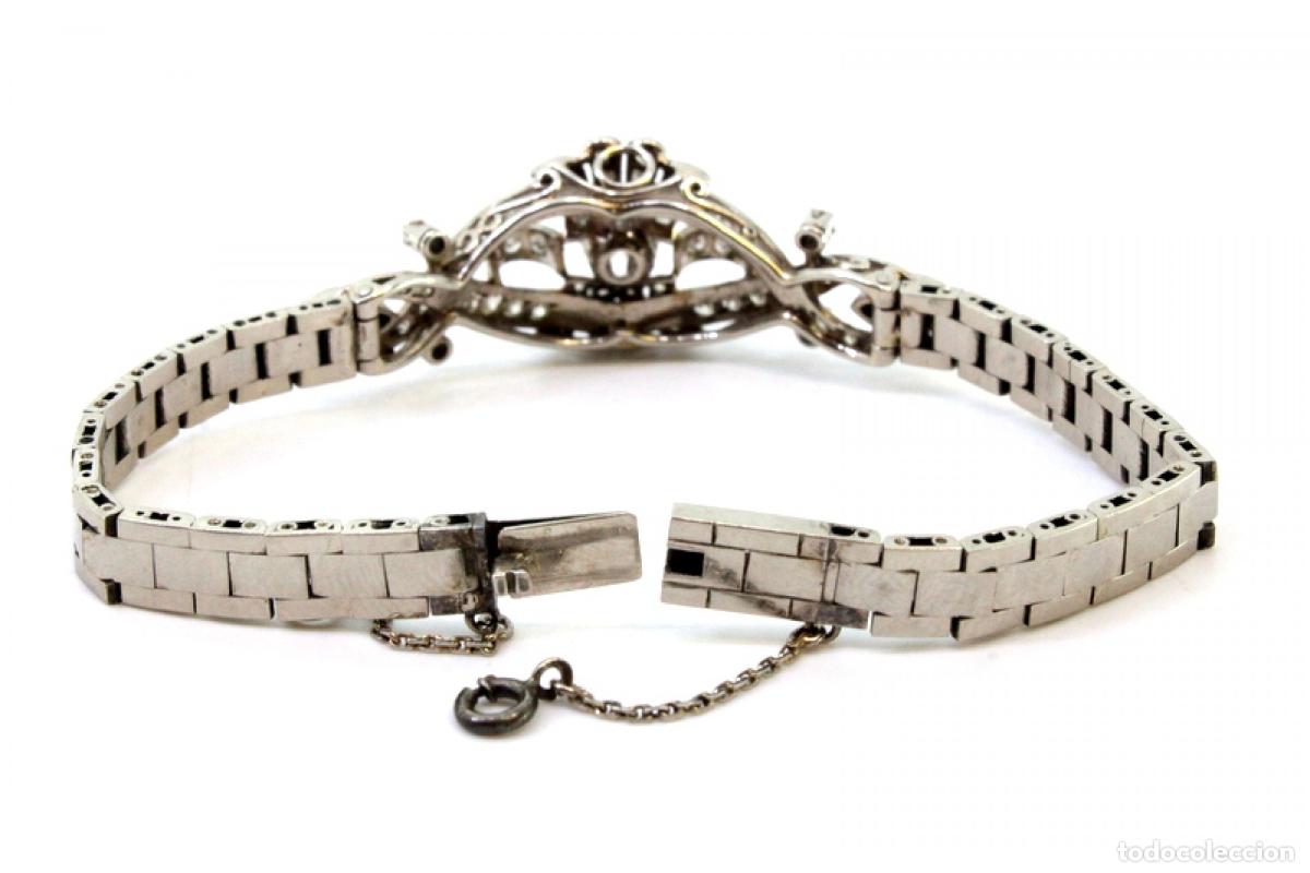 Joyeria: Pulsera de oro blanco de 19,2K con diamantes. - Foto 7
