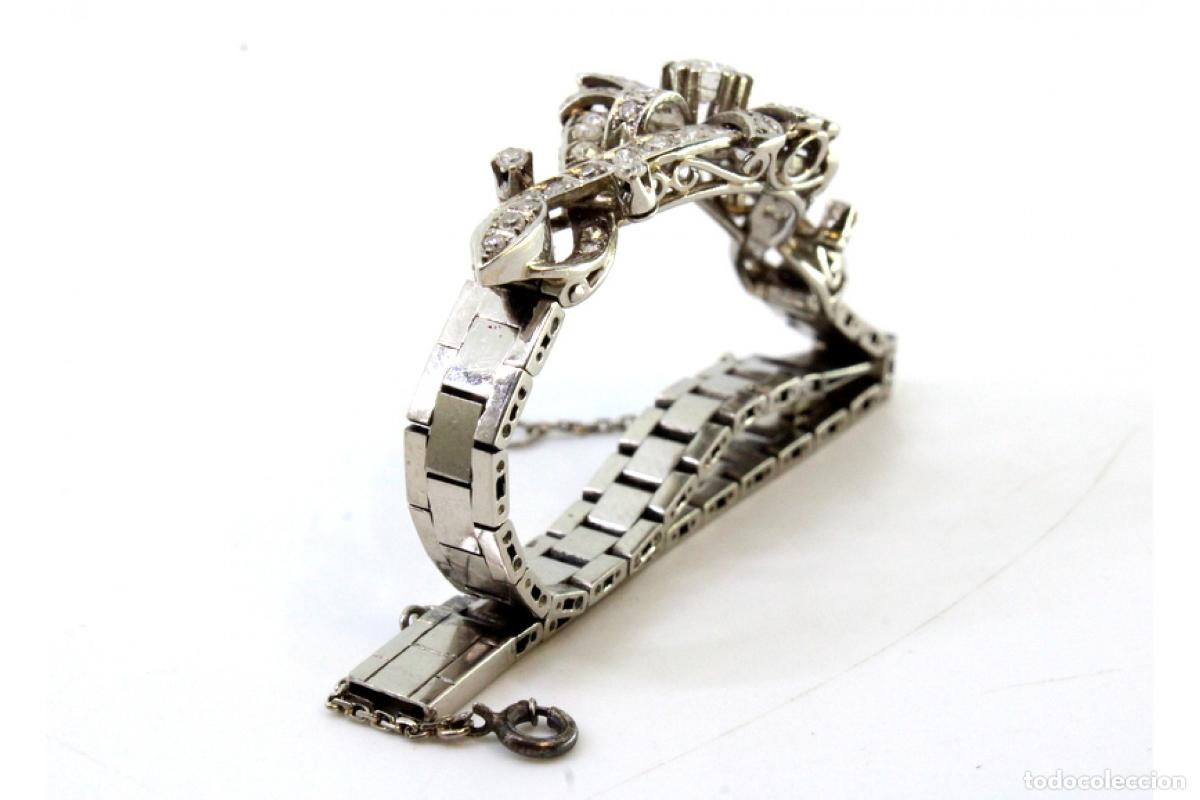 Joyeria: Pulsera de oro blanco de 19,2K con diamantes. - Foto 10