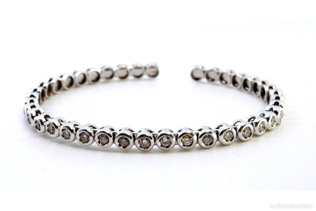 Joyeria: Pulsera de oro blanco de 18 quilates con diamantes. - Foto 3