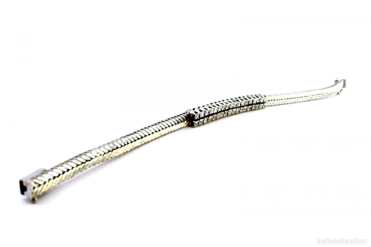 Joyeria: Pulsera de oro blanco de 19,2K con diamantes. - Foto 8