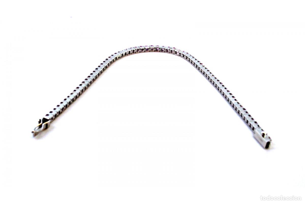 Joyeria: Pulsera de oro blanco de 19,2K con rub&iacute;es. - Foto 3