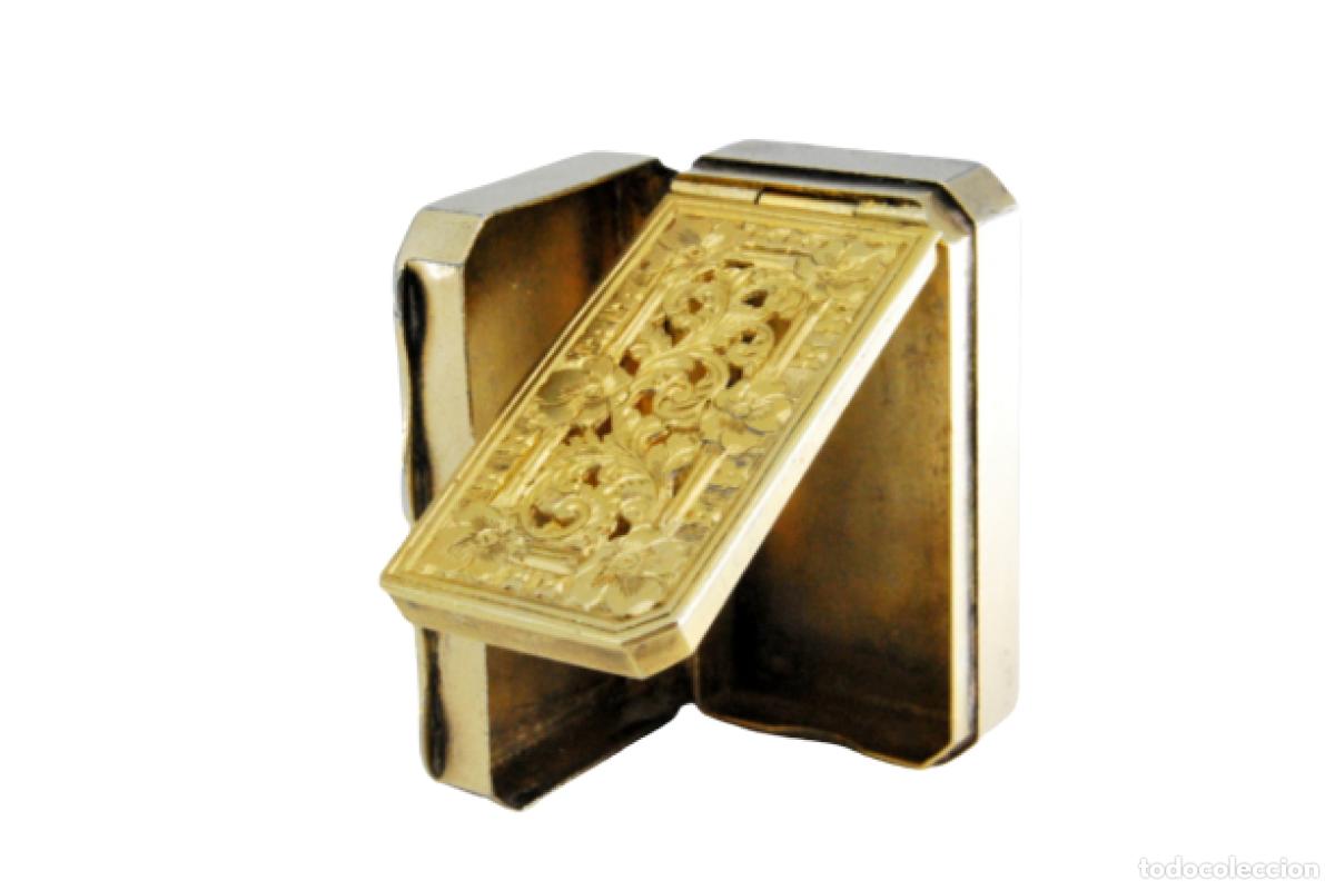 Schmuck: Caja de vinagreta de oro y plata de la &eacute;poca victoriana.