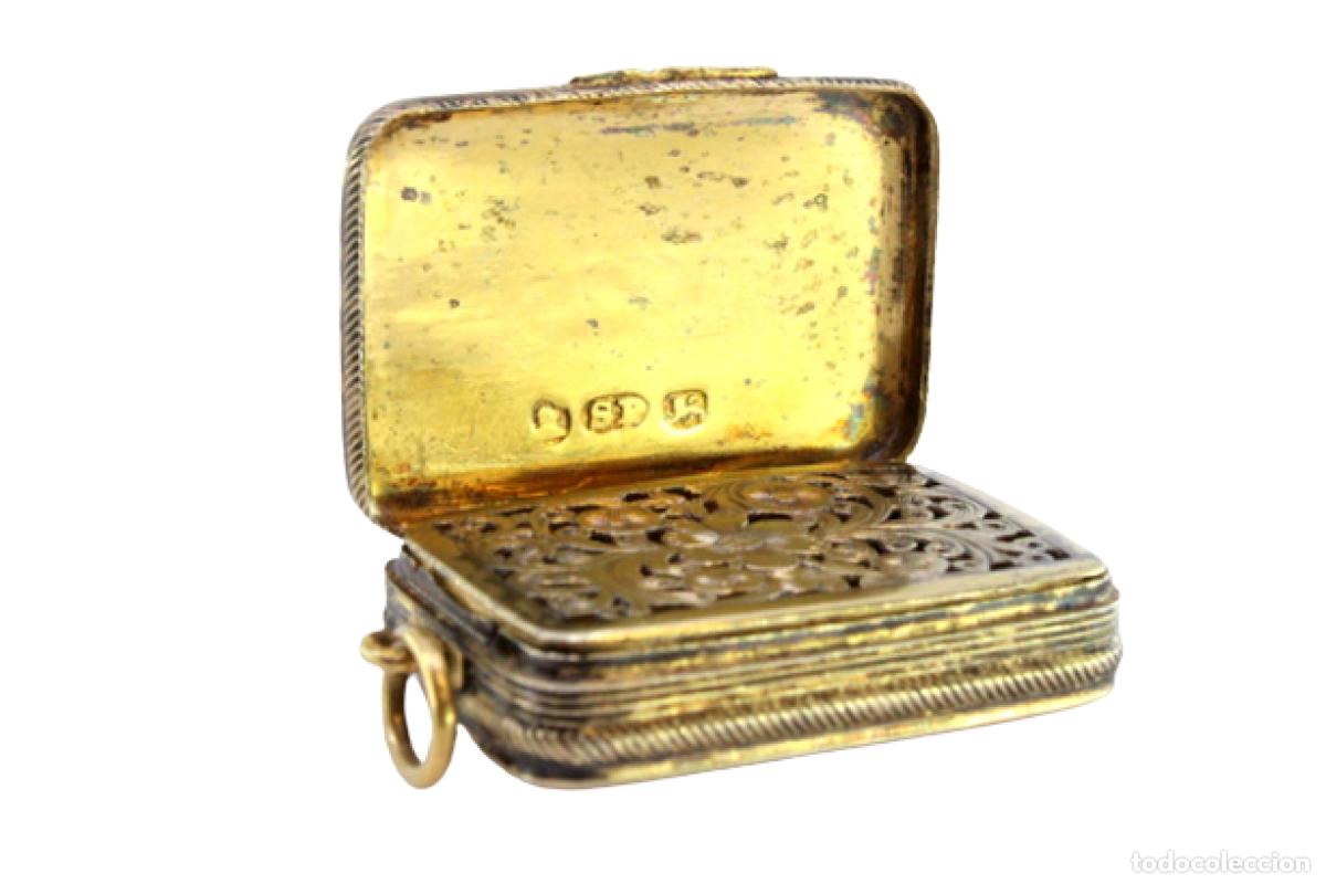 Joyeria: Caja de vinagreta de plata, de la &eacute;poca de Jorge III. - Foto 1
