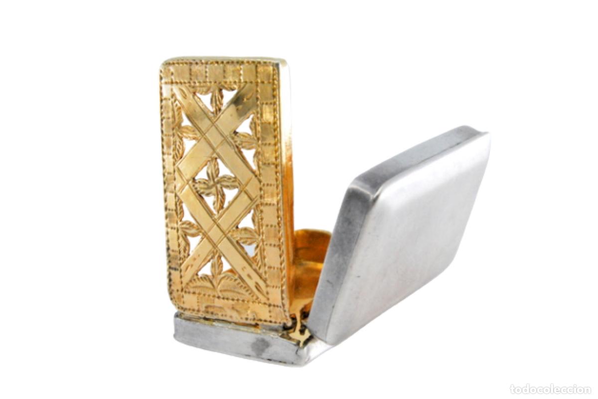 Schmuck: Caja de vinagreta de oro y plata de la &eacute;poca victoriana.