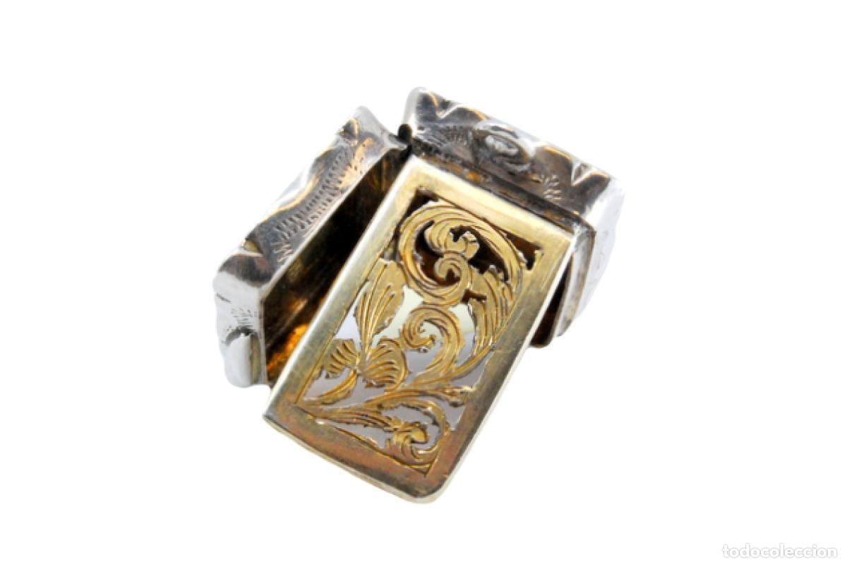 Schmuck: Caja de vinagreta de oro y plata de la &eacute;poca victoriana.