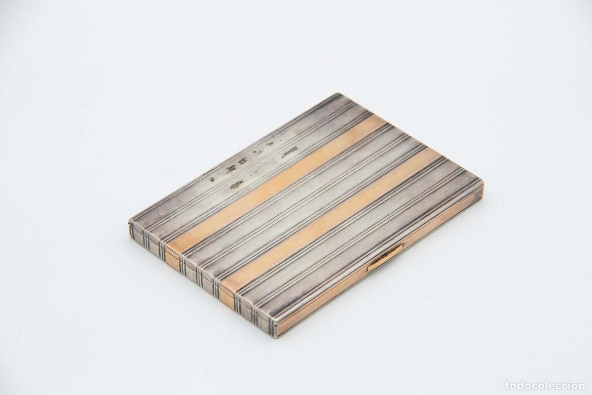 Schmuck: Caja de cigarrillos, en oro de 18 quilates y plata.