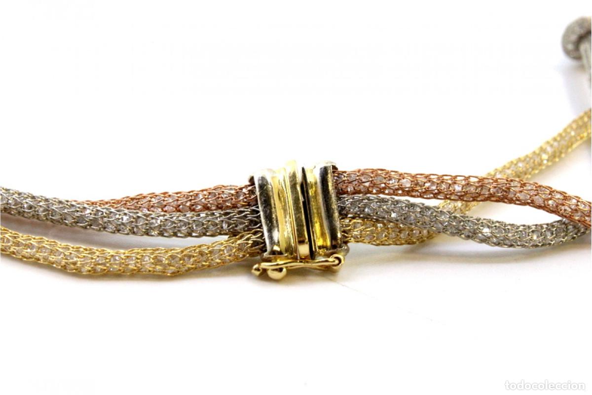 Joyeria: Collar de oro tricolor de 19,2 quilates - Foto 3